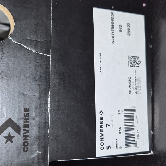 Converse High-Top Sneakers with Pink and Blue Accents - Picture 8 of 9